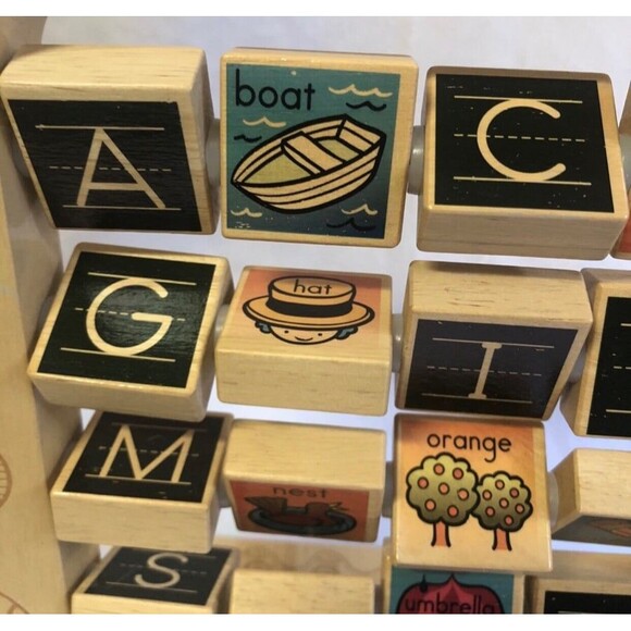 B Toys Ab3's Wooden Alphabet Abacus - Picture 3 of 6